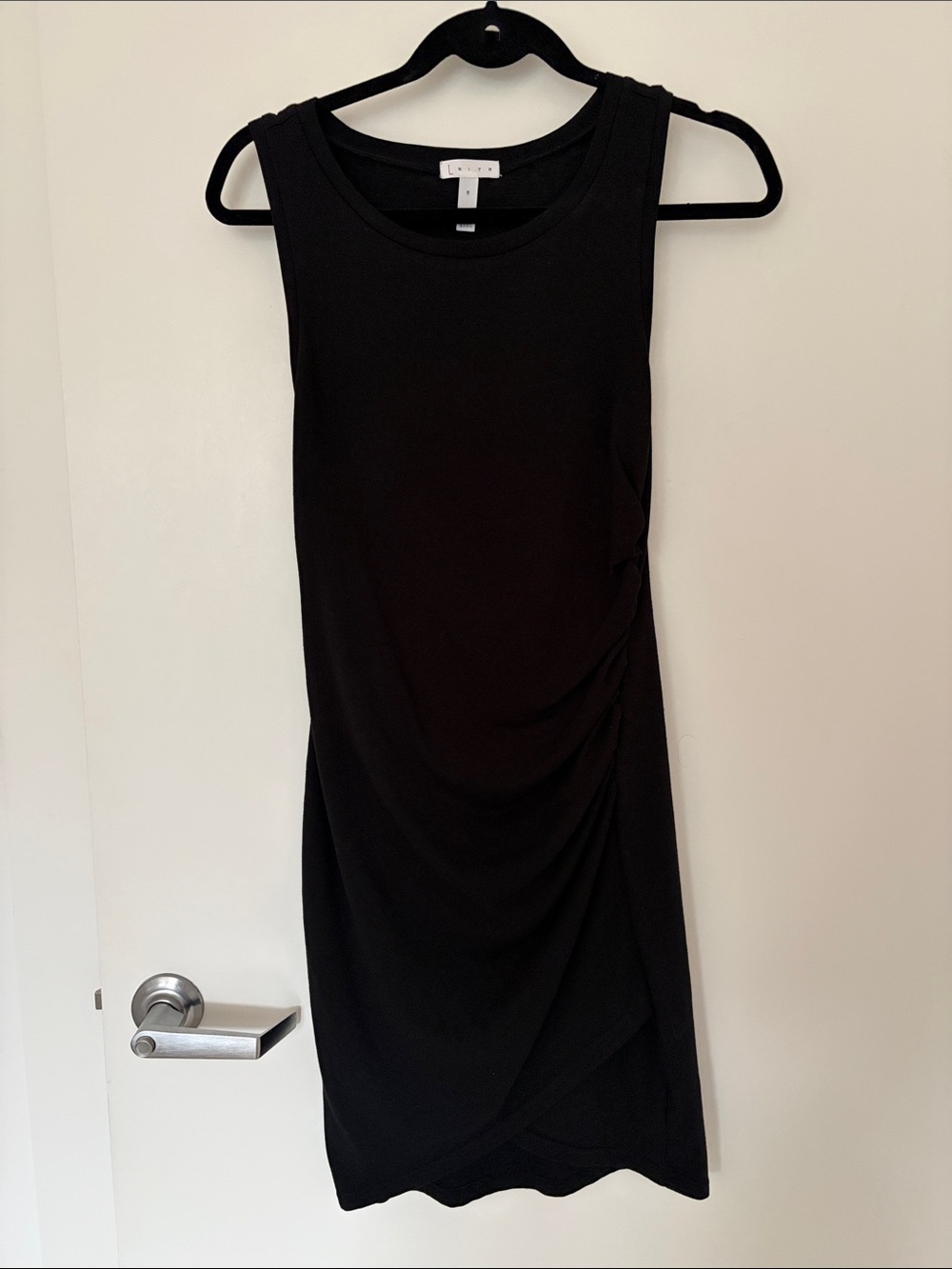 Keith Black Ruched Midi Dress - Size M